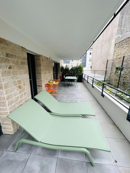 L'Hermine Terrasse Et Parking, 500 Plage Concarneau Exterior photo